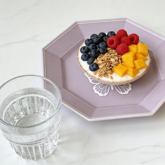 Elegant Lavender Butterfly Octagon Plate