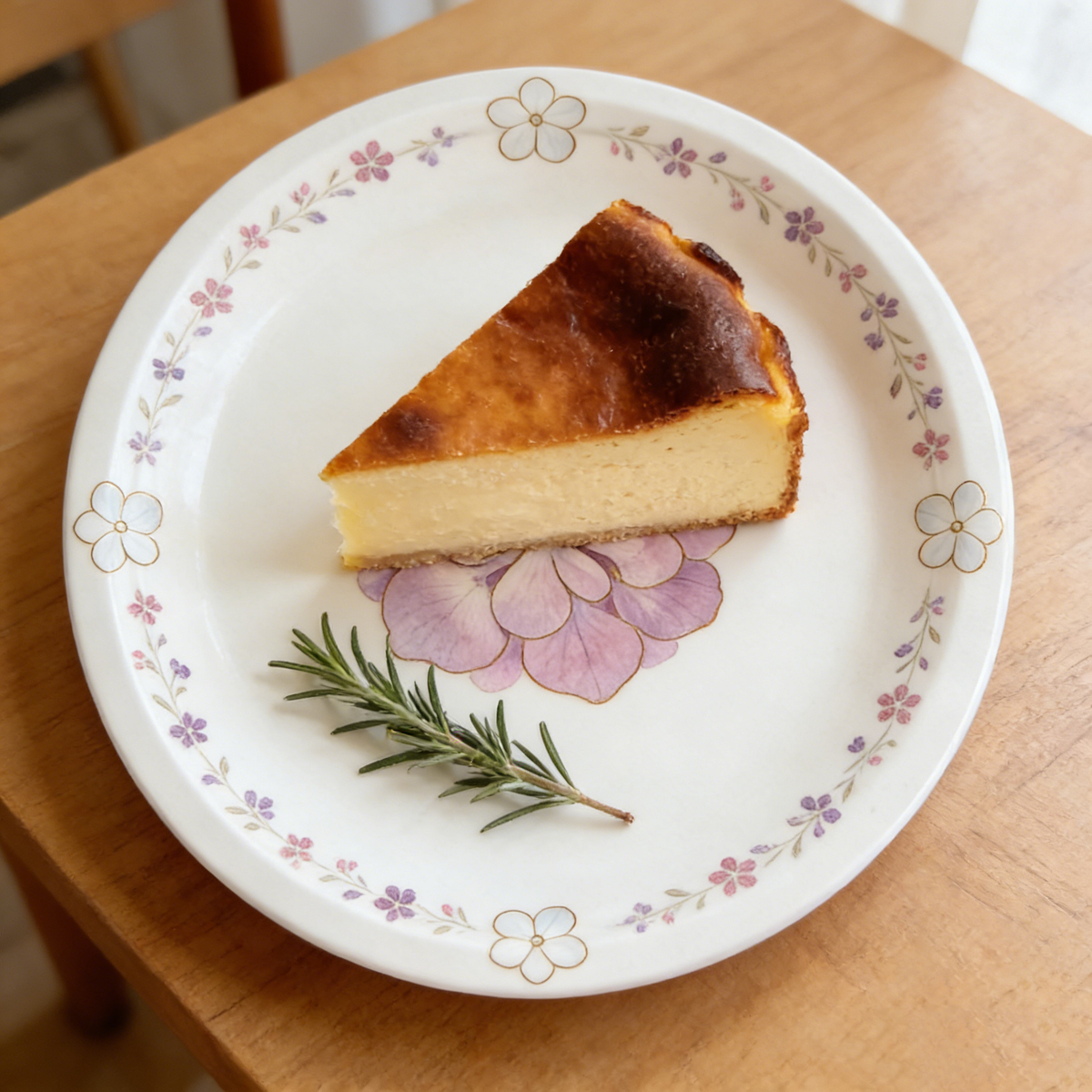 Delicate Hydrangea Floral Round Plate