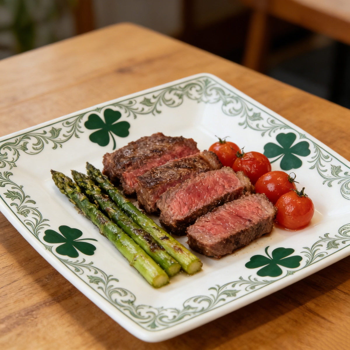 Lucky Four-Leaf Clover Square Plate