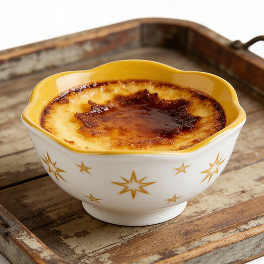 Yellow Starburst Ceramic Bowl