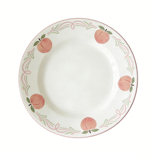 Charming Peach Vine Round Plate